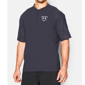 Under Armour 9 Strong Cage Jacket Men Size Large Loose Fit Short Sleeve Baseball